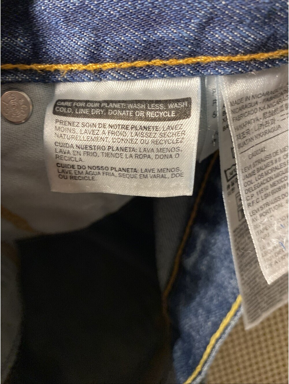 Levi’s 505 Jeans Regular Men's 34 x 29 Blue Straight Leg Classic - Picture 7 of 7